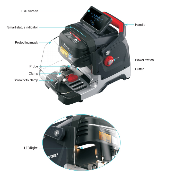 Xhorse Dolphin II XP-005L Key Cutting Machine with M5 Clamp - Image 4