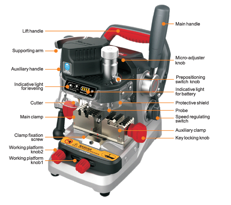 Xhorse DOLPHIN XP-007 Manual Key Cutting Machine for Laser Dimple and Flat Keys - Image 3