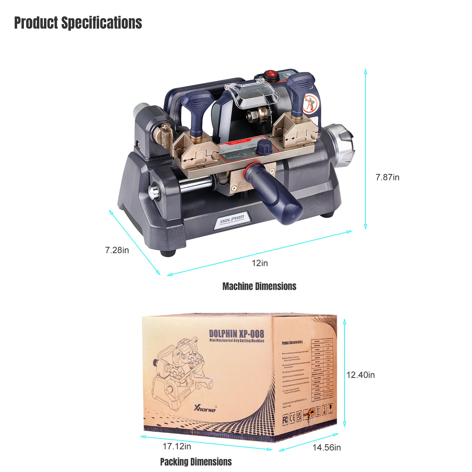 Xhorse Dolphin XP-008 Key Cutting Machine for Special Bit Double Bit Keys - Image 6