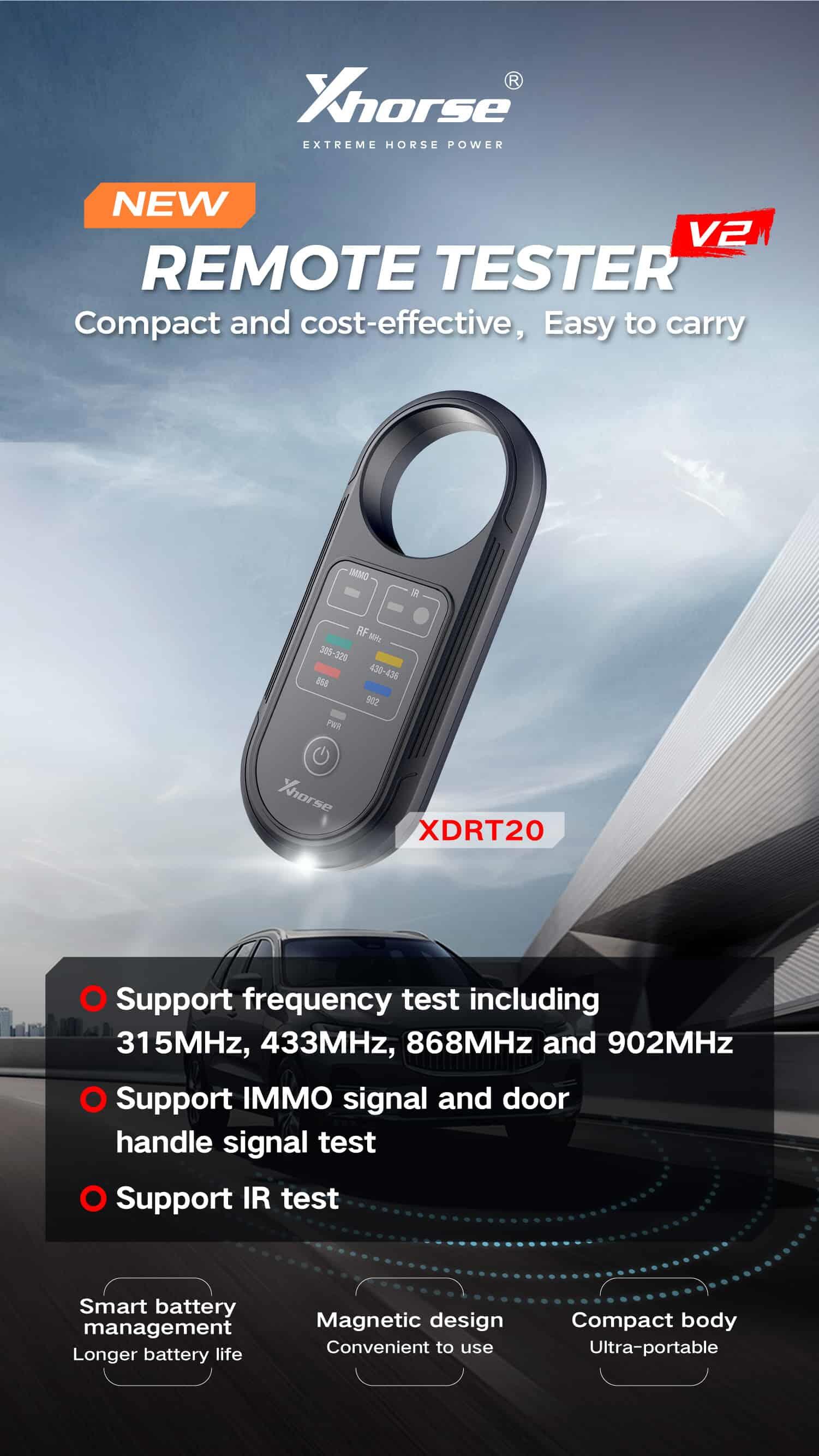 Xhorse Frequency Tester V2 XDRT20 315/433/868/902MHz - Image 3
